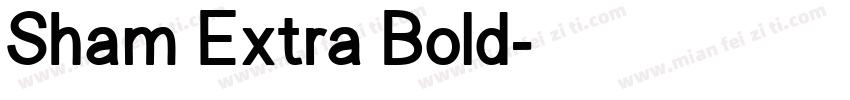 Sham Extra Bold字体转换
